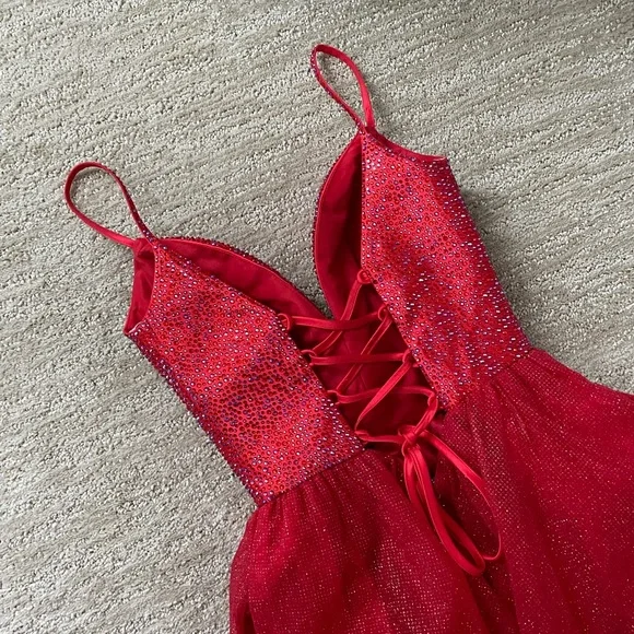 Sherri Hill | Dresses | Sherri Hill Red Beaded Gown Size Never Worn